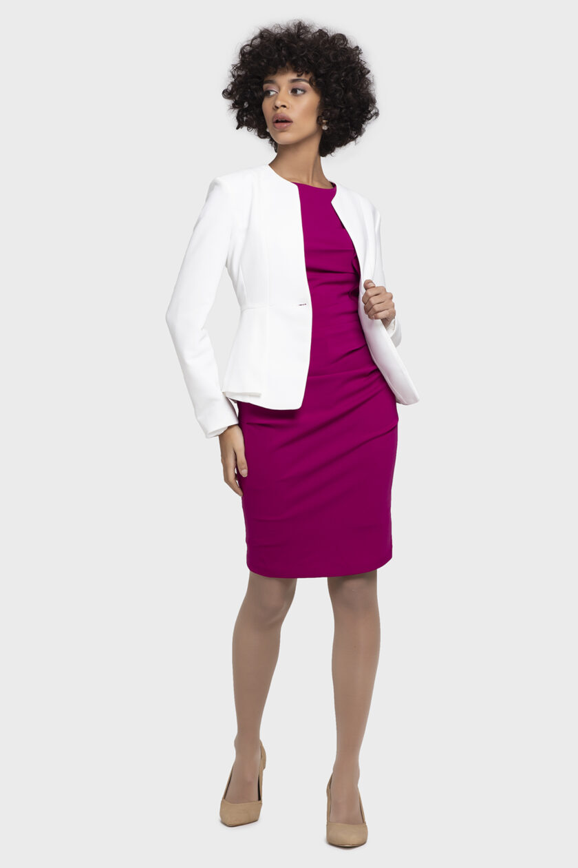 Ivory Double Peplum Jacket
