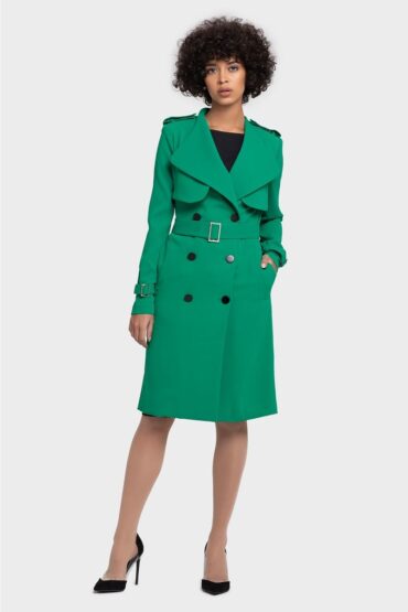 Green Seleup Vivid Autumn Coat