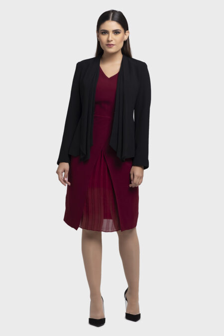 Black Chiffon Scarf Jacket