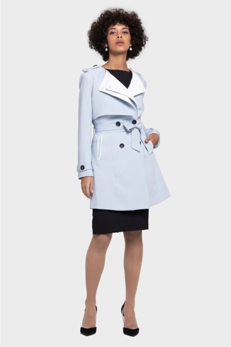 Blue Trench Coat - Blue, 10