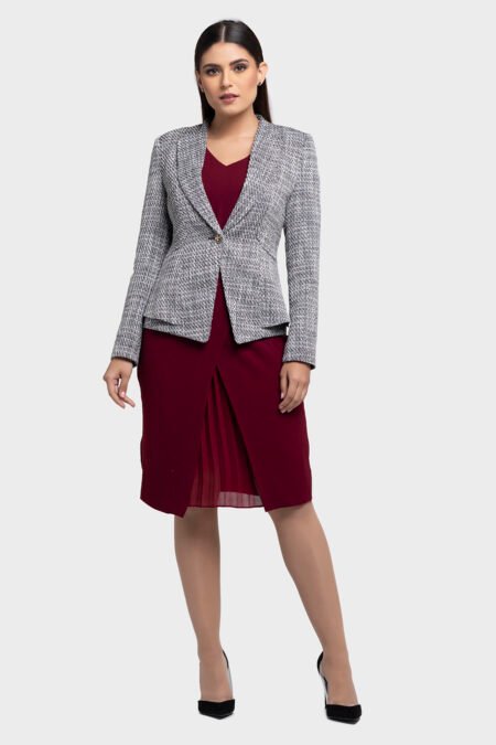 Ivory Tweed Jacket - Black, 10