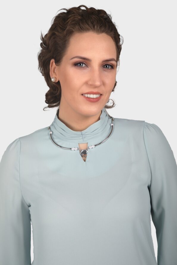 Luxury Bold Necklace Blouse - Image 2