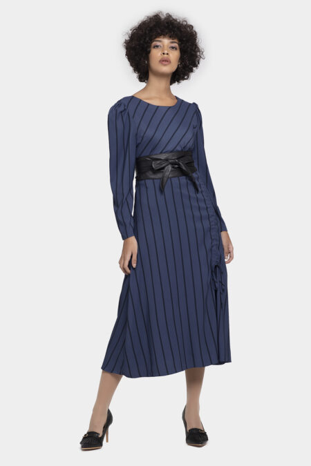 Blue Stripped Long String Dress