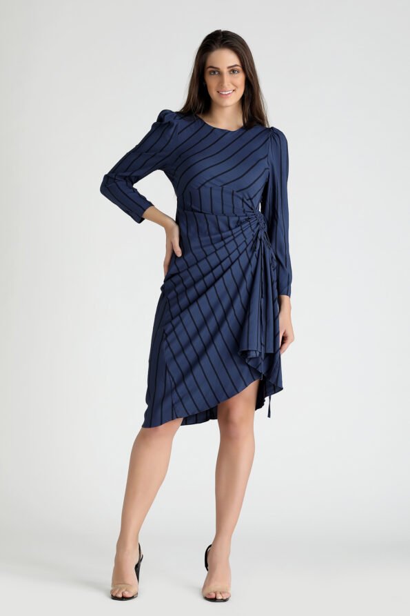 Blue Stripped Long String Dress - Image 7