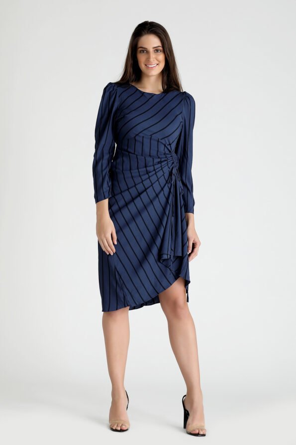 Blue Stripped Long String Dress - Image 8