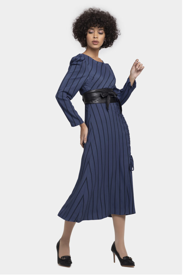 Blue Stripped Long String Dress - Image 10
