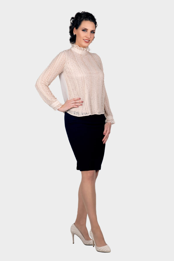 High-Neck Lace Blouse - Image 3