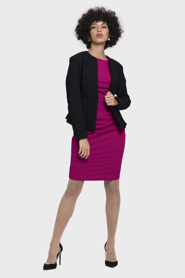 Black Double Peplum Jacket