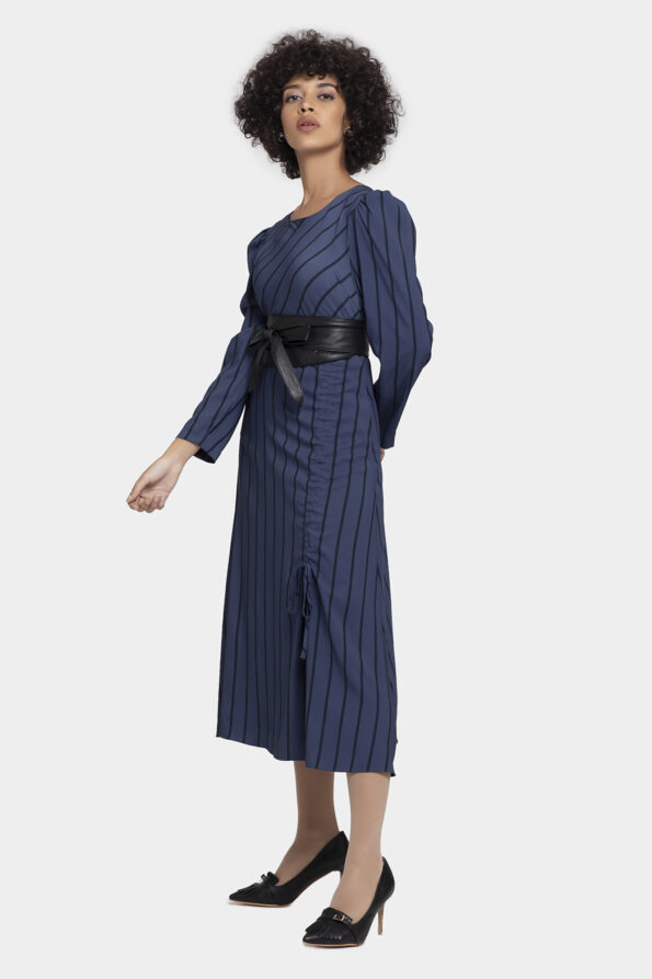 Blue Stripped Long String Dress - Image 9