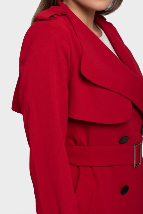 Red Seleup Vivid Autumn Coat - Image 3