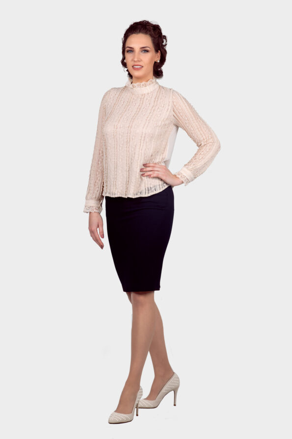 High-Neck Lace Blouse - Image 4