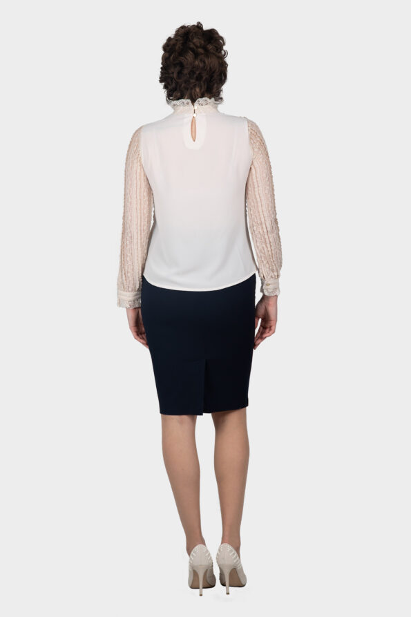 High-Neck Lace Blouse - Image 5