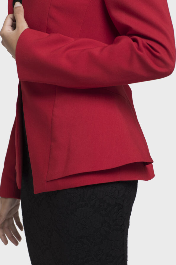Red Side Peplum Jacket - Image 2