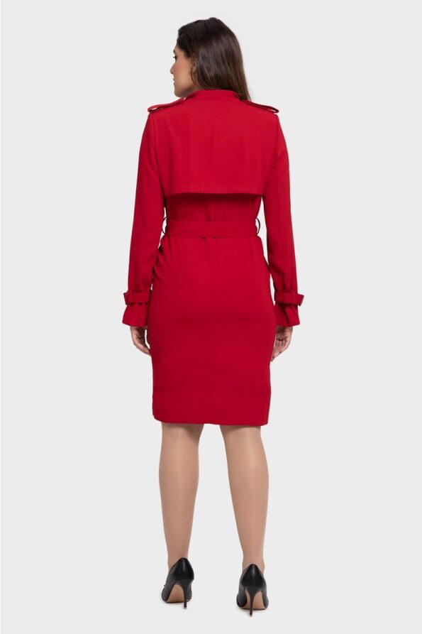Red Seleup Vivid Autumn Coat - Image 6