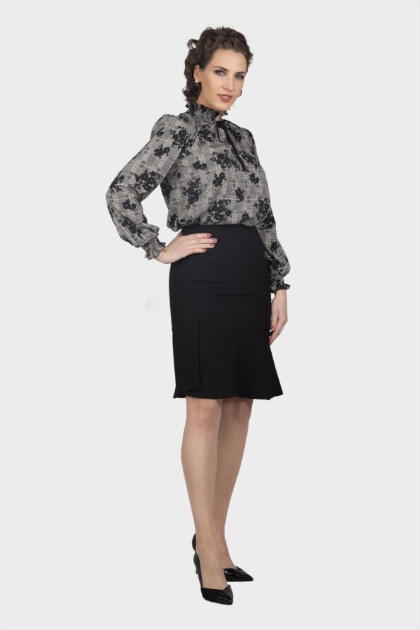 Glencheck Flower Blouse - Image 5