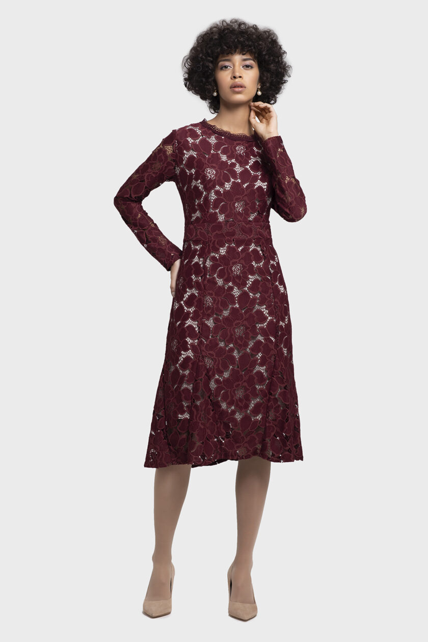 Rich Flower Lace Dress