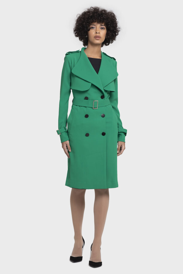 Green Seleup Vivid Autumn Coat