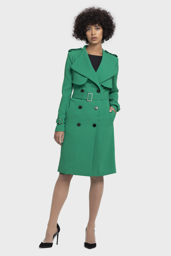 Green Seleup Vivid Autumn Coat - Image 5