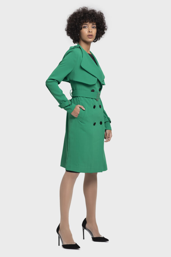 Green Seleup Vivid Autumn Coat - Image 4