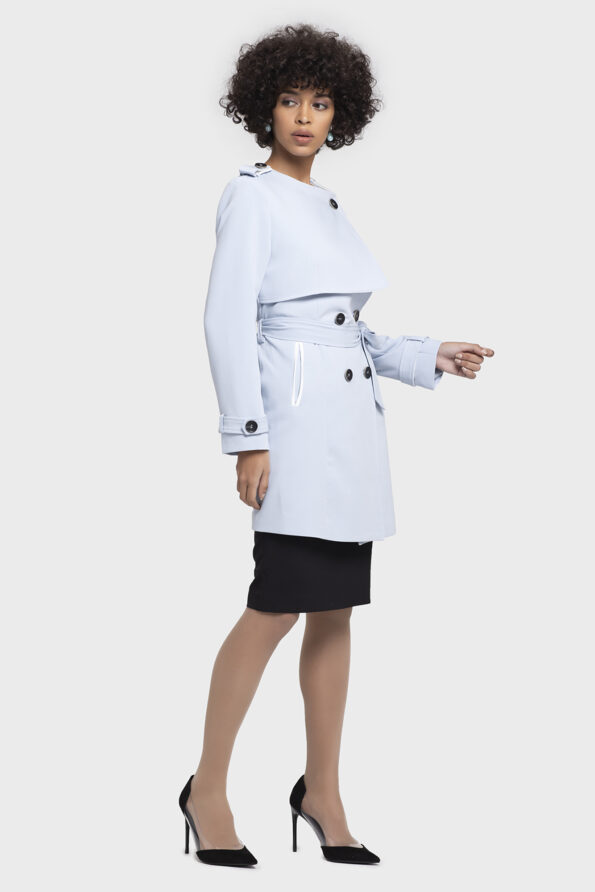 Blue Trench Coat - Image 6