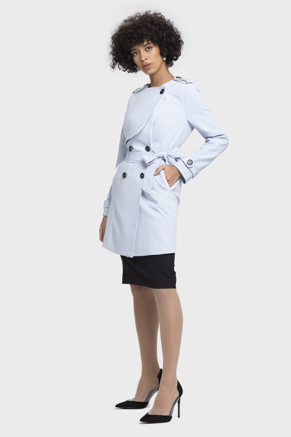 Blue Trench Coat - Image 7