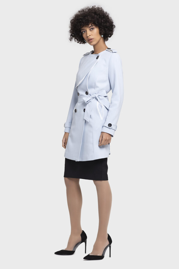 Blue Trench Coat - Image 8