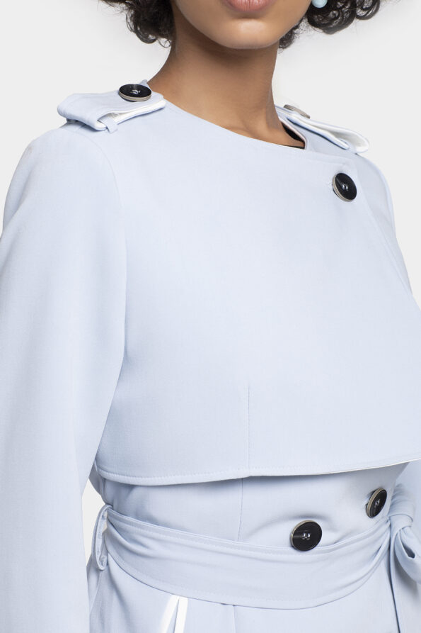 Blue Trench Coat - Image 9