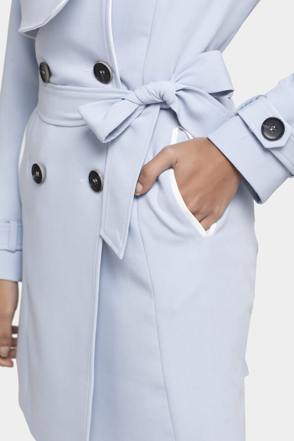Blue Trench Coat - Image 2