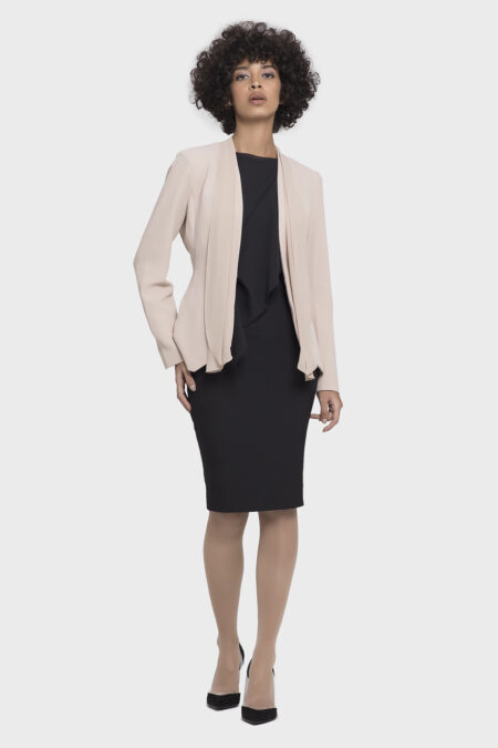 Beige Chiffon Scarf Jacket