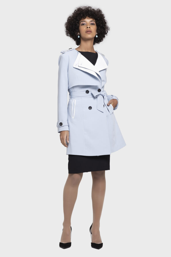 Blue Trench Coat - Image 4