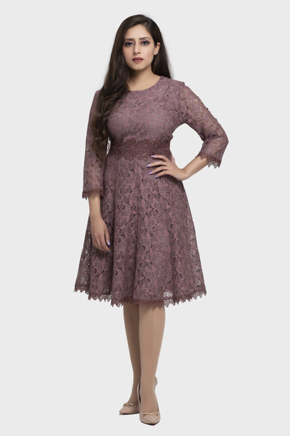 Grace Lace Flare Dress - Image 2