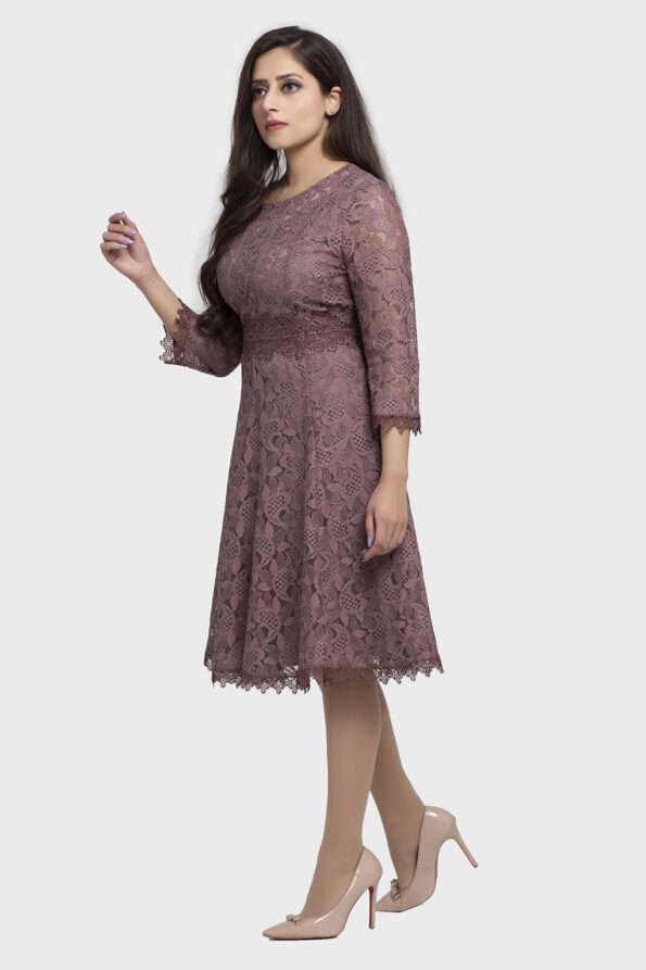Grace Lace Flare Dress - Image 4