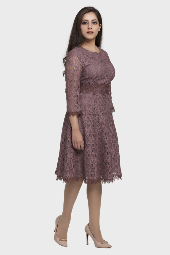 Grace Lace Flare Dress - Image 5